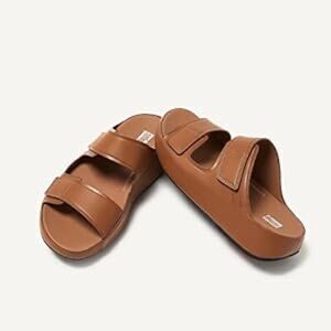Charles & Keith Brown Leather Slides
